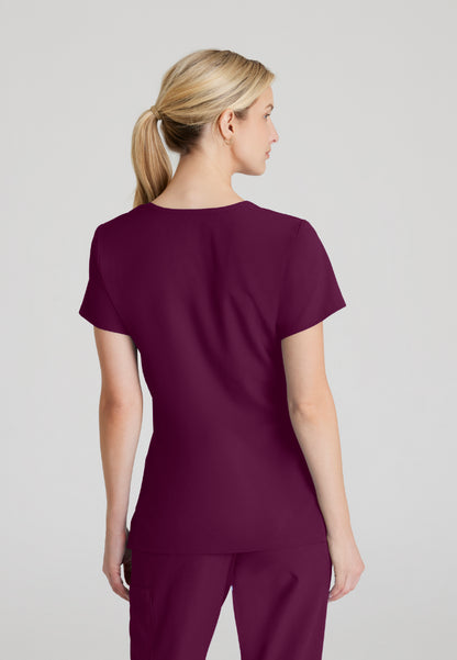 Reliance 3-Pocket Scrub Top - Wine