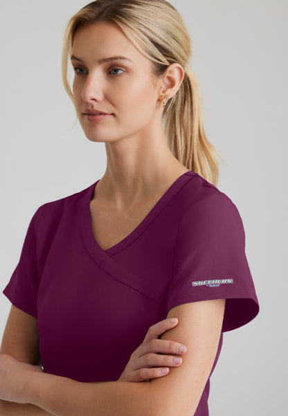 Reliance 3-Pocket Scrub Top - Wine