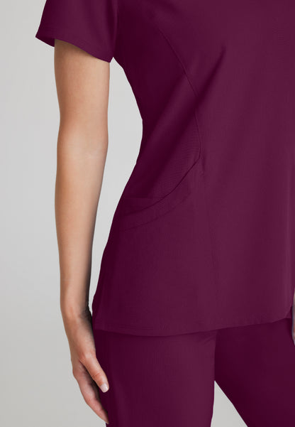 Reliance 3-Pocket Scrub Top - Wine