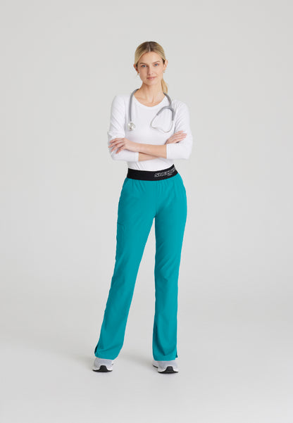 Pantalón médico Breeze de 3 bolsillos - Verde azulado