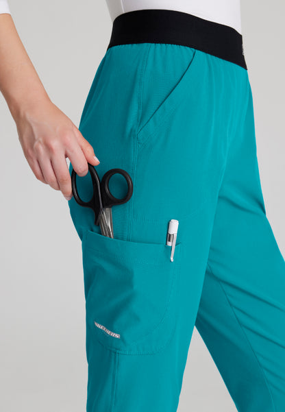 Pantalón médico Breeze de 3 bolsillos - Verde azulado