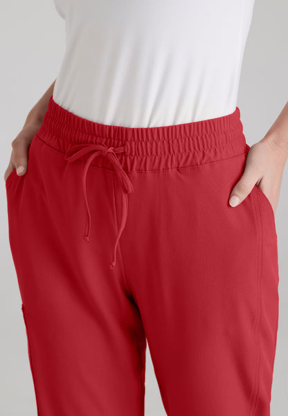 Pantalón Gamma de tiro medio con 6 bolsillos - Rojo intenso