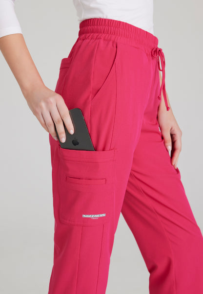 Pantalón Gamma de tiro medio con 6 bolsillos - Rosa vibrante