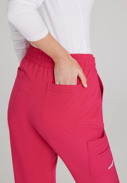 Pantalón Gamma de tiro medio con 6 bolsillos - Rosa vibrante