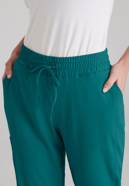 Pantalón Gamma de tiro medio con 6 bolsillos - Verde azulado