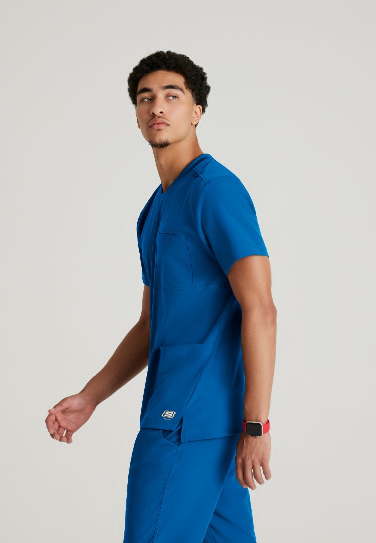 Thesis 3-Pocket Round Neck Scrub Top - New Royal