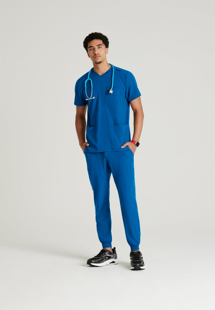 Thesis 3-Pocket Round Neck Scrub Top - New Royal