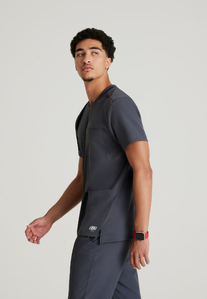 Thesis 3-Pocket Round Neck Scrub Top - Pewter