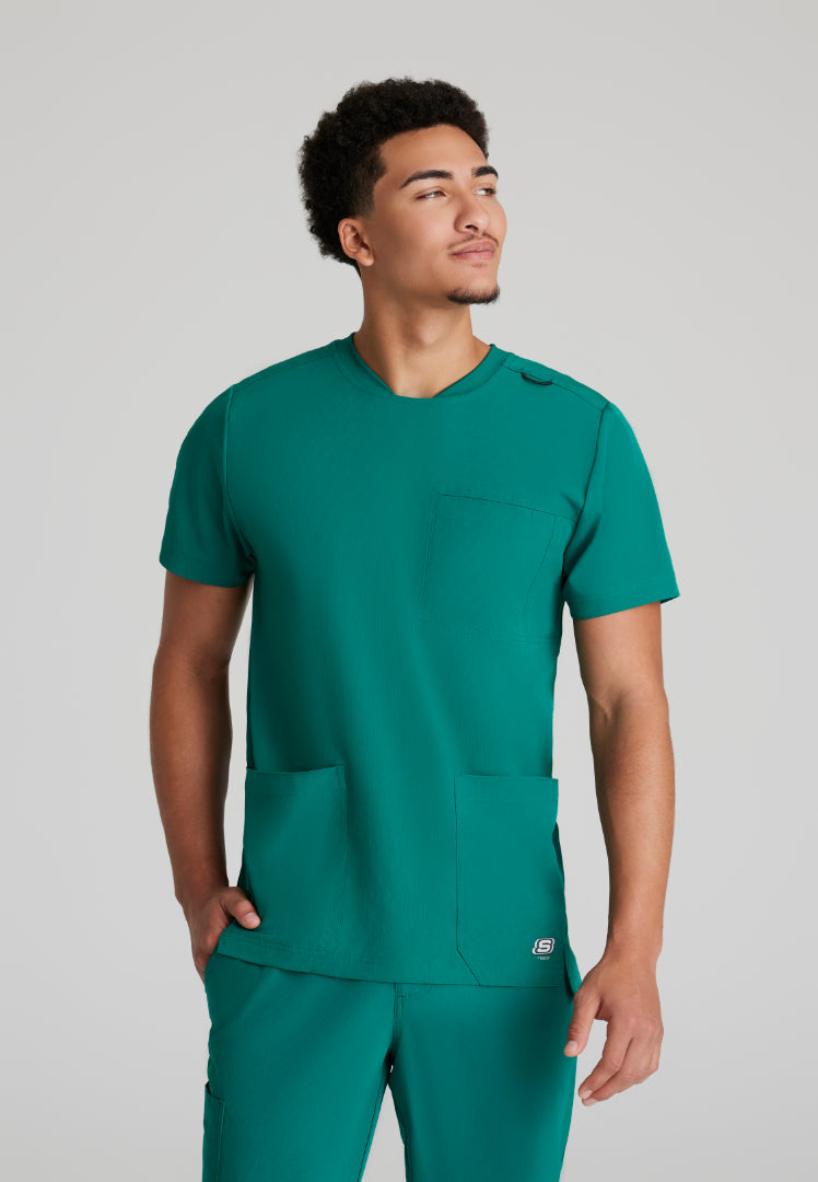 Thesis 3-Pocket Round Neck Scrub Top - Hunter