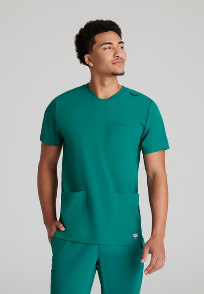 Thesis 3-Pocket Round Neck Scrub Top - Hunter