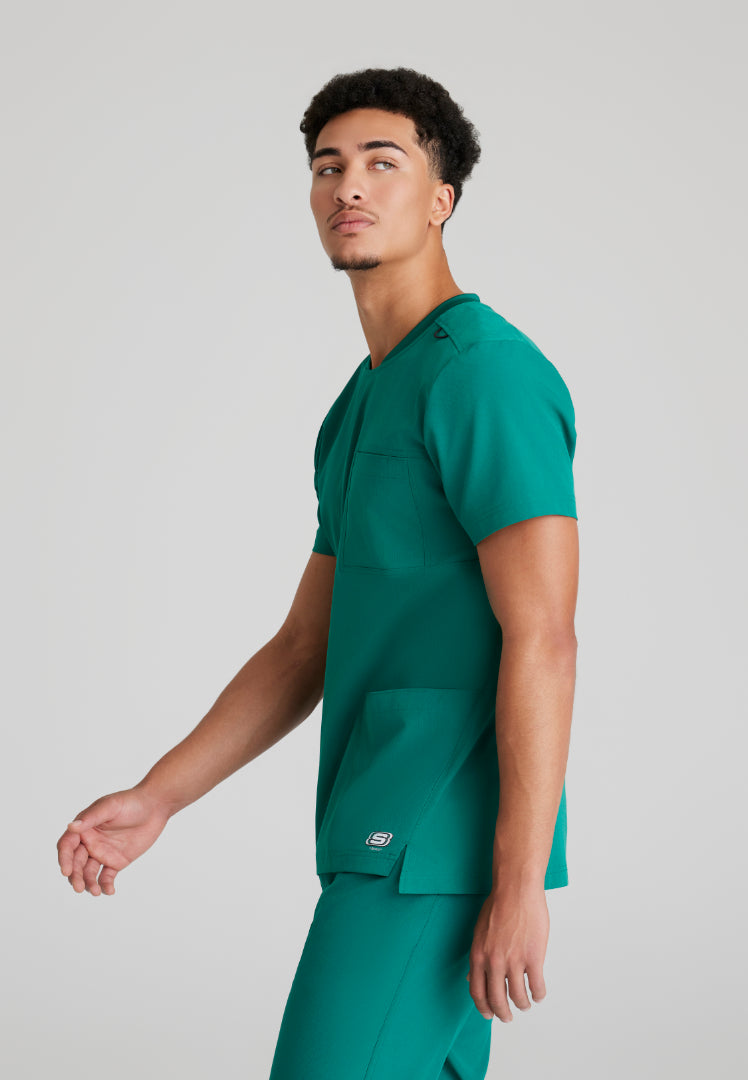 Thesis 3-Pocket Round Neck Scrub Top - Hunter