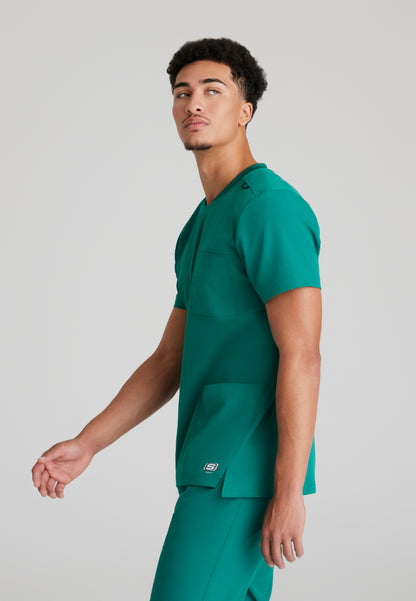 Thesis 3-Pocket Round Neck Scrub Top - Hunter