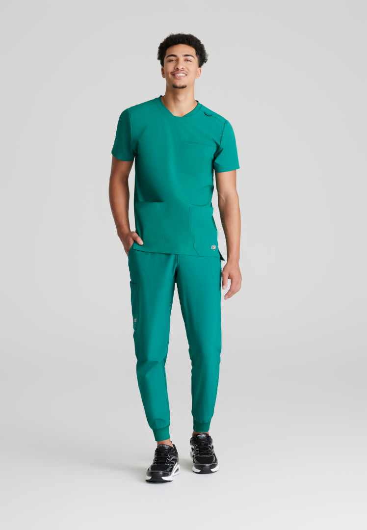 Thesis 3-Pocket Round Neck Scrub Top - Hunter
