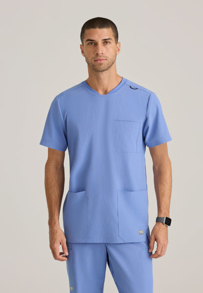 Thesis 3-Pocket Round Neck Scrub Top - Ciel
