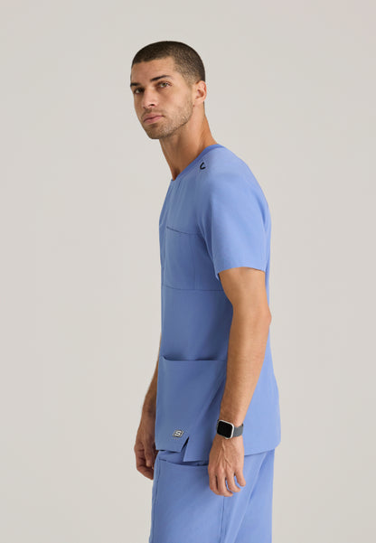Thesis 3-Pocket Round Neck Scrub Top - Ciel