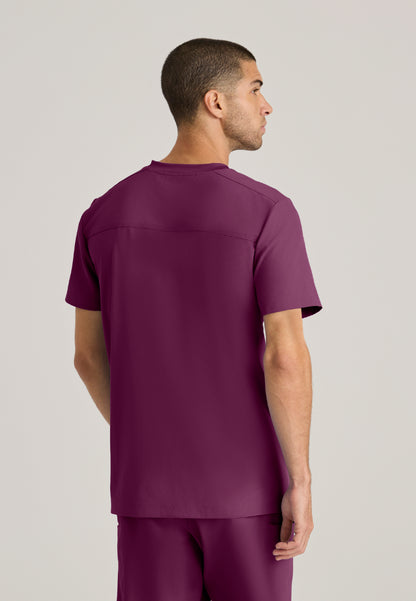 Thesis 3-Pocket Round Neck Scrub Top - Wine