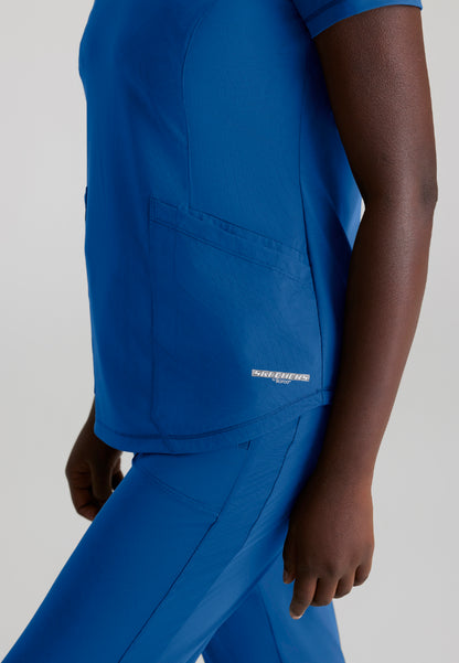 Haut à col en V 3 poches Skechers Slip-ins « Serene » - New Royal