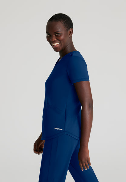 Haut à col en V 3 poches Skechers Slip-ins « Serene » - Bleu marine