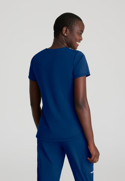 Haut à col en V 3 poches Skechers Slip-ins « Serene » - Bleu marine