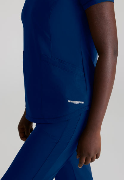 Haut à col en V 3 poches Skechers Slip-ins « Serene » - Bleu marine