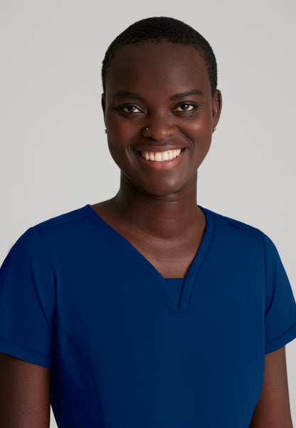 Haut à col en V 3 poches Skechers Slip-ins « Serene » - Bleu marine