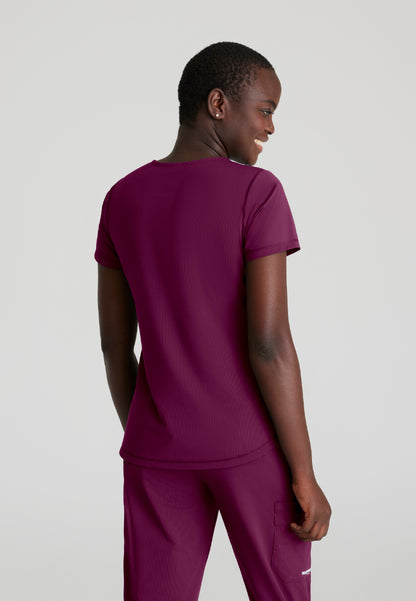 Haut à col en V 3 poches Skechers Slip-ins « Serene » - Vin