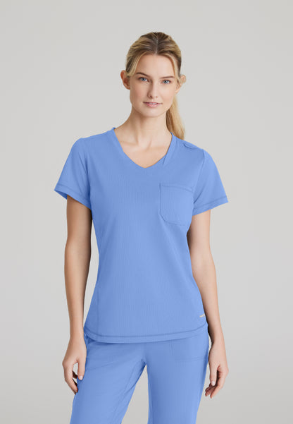Flow 1-Pocket Tulip Hem Top - Ciel
