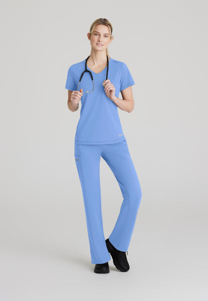 Flow 1-Pocket Tulip Hem Top - Ciel