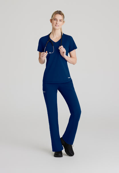 Flow 1-Pocket Tulip Hem Top - Navy