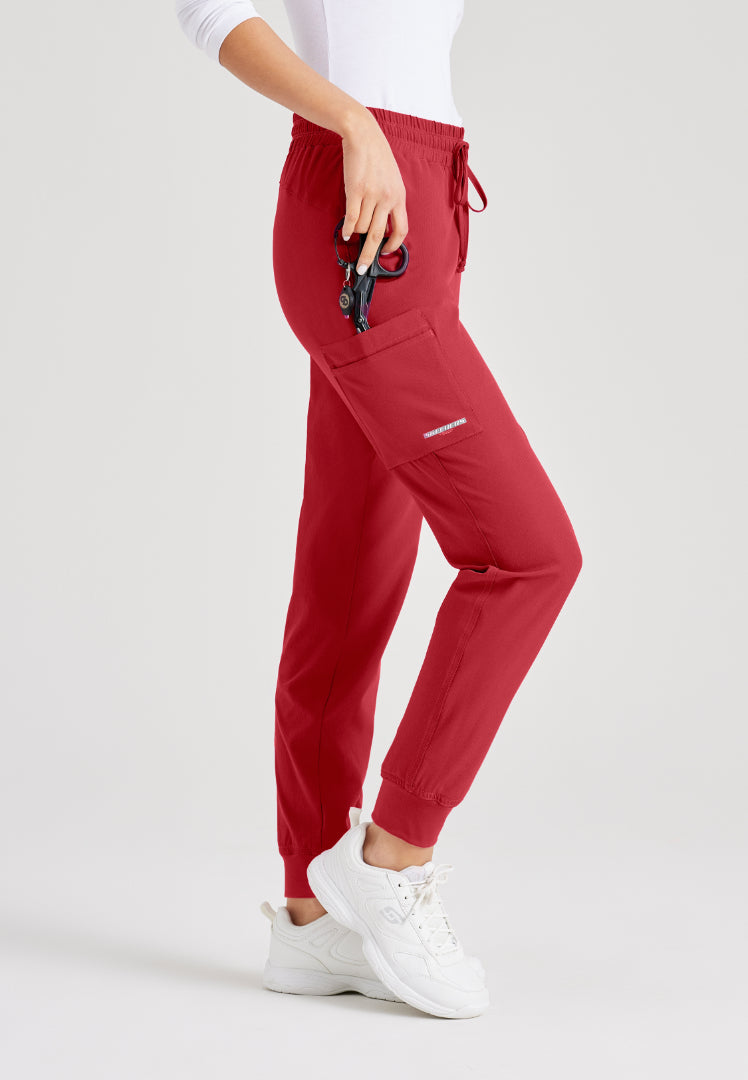 Sketchers™ "Theory" 4-Pocket Mid-Rise Jogger - True Red