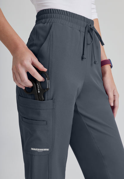 Pantalón Gamma de tiro medio con 6 bolsillos - Peltre