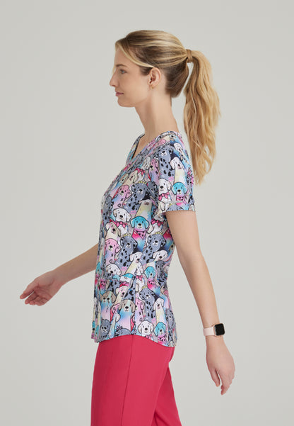 Pantalón Gamma de tiro medio con 6 bolsillos - Rosa vibrante