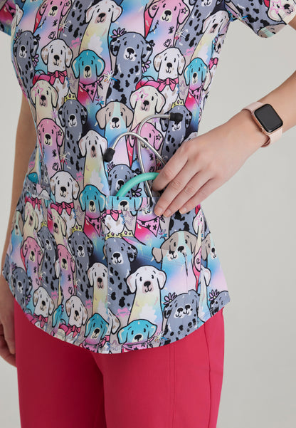 Pantalón Gamma de tiro medio con 6 bolsillos - Rosa vibrante