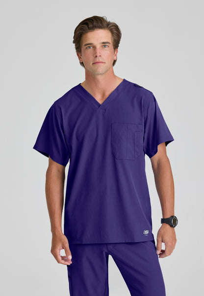 Blusa médica con cuello en V y un bolsillo - New Grape 