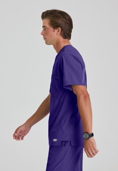 Blusa médica con cuello en V y un bolsillo - New Grape 