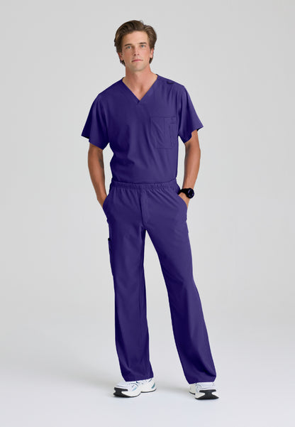 Blusa médica con cuello en V y un bolsillo - New Grape 