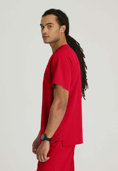 Structure 1-Pocket V-Neck Scrub Top - True Red
