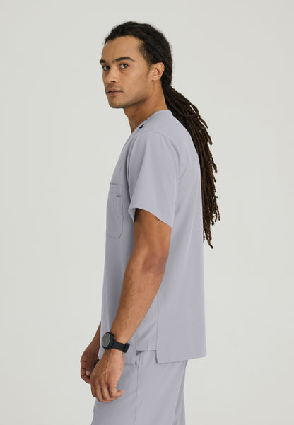 Structure 1-Pocket V-Neck Scrub Top - Moonstruck
