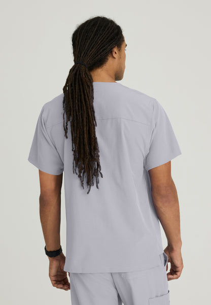 Structure 1-Pocket V-Neck Scrub Top - Moonstruck