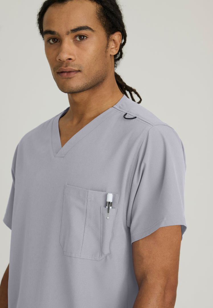 Structure 1-Pocket V-Neck Scrub Top - Moonstruck