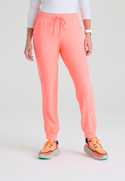 Theory 4-Pocket Mid-Rise Jogger - Coral Fizz