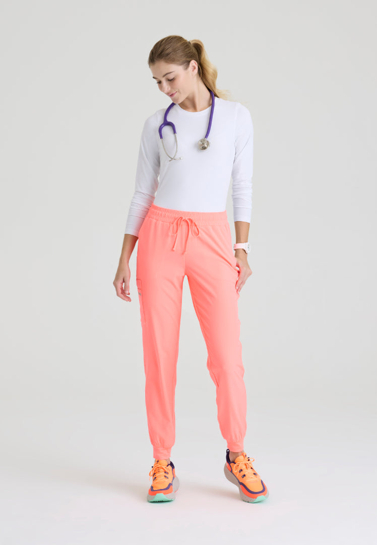 Theory 4-Pocket Mid-Rise Jogger - Coral Fizz