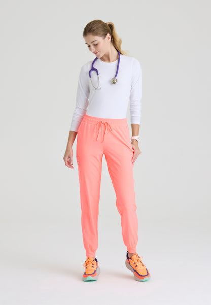 Theory 4-Pocket Mid-Rise Jogger - Coral Fizz
