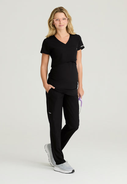Bloom Maternity Scrub Top - Black