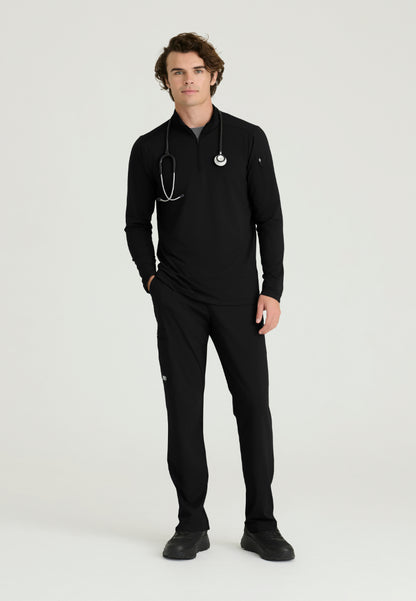 Top de manga larga con cuello alto Propel - Negro