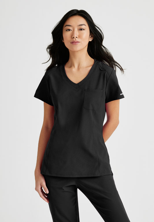 Skechers™ "Dignity" Single Pocket Tuck In Top - Black