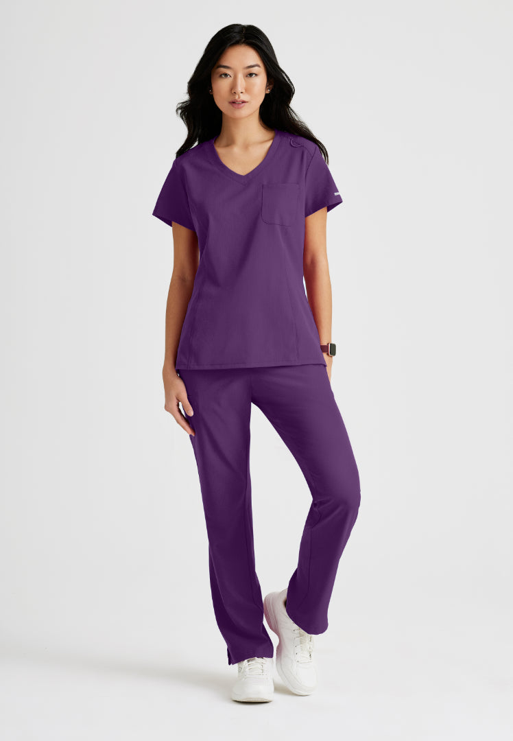 Skechers™ "Dignity" Single Pocket Tuck In Top - Eggplant