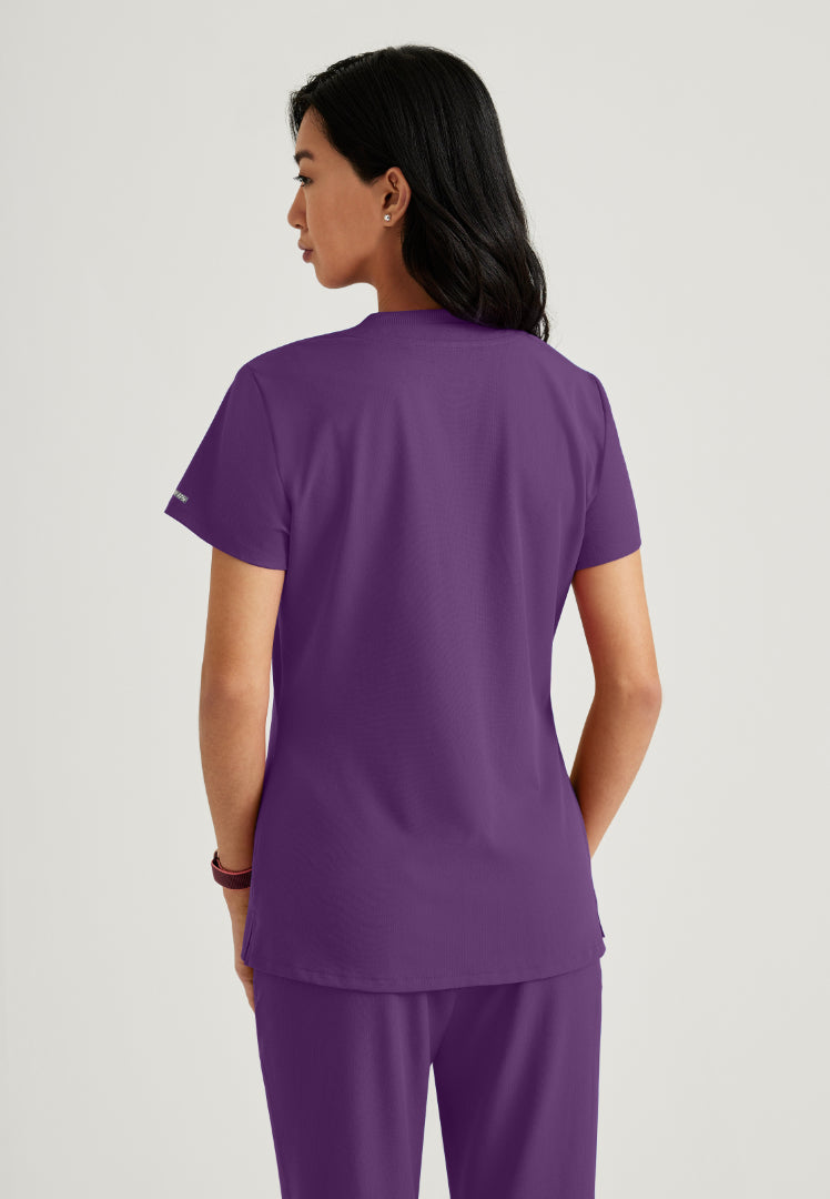 Skechers™ "Dignity" Single Pocket Tuck In Top - Eggplant