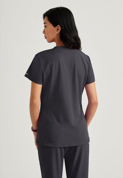 Dignity Single Pocket Tuck In Top - Pewter