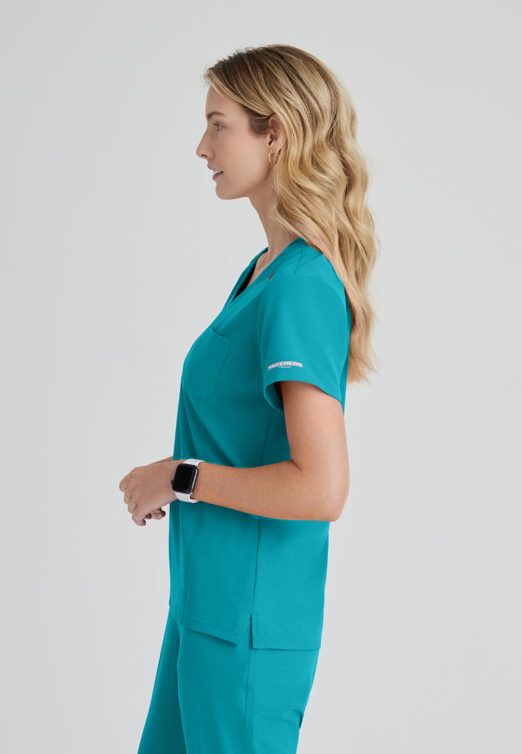 Skechers™ "Dignity" Single Pocket Tuck In Top - Teal